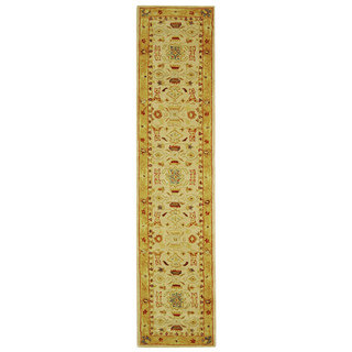 Safavieh Handmade Tribal Ivory/ Gold Wool Runner (2'3 x 20')