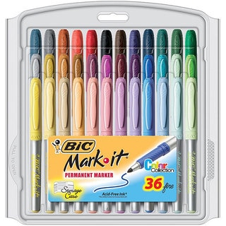 Bic Mark-it Color Fine Point Permanent Markers (Package of 36)