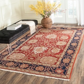 Oushak Legacy Hand-knotted Mahal Ivory/ Red Wool Rug (8' x 10')
