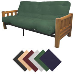 Yosemite Queen-size Rustic Lodge Frame with Inner Spring Futon Mattress Set