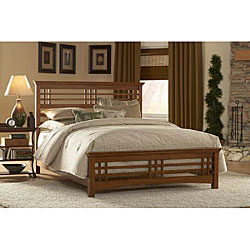 Avery Oak-stain Queen-size Bed