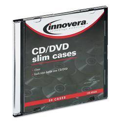 Innovera Slim CD Cases, Clear (Case of 50)