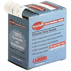 Cambro 250 Count Dissolvable Labels