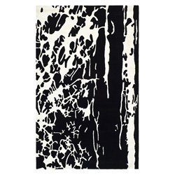 Safavieh Handmade Soho Modern Abstract Black/ White Wool Rug (5' x 8')