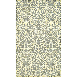 Safavieh Hand-hooked Damask Beige-Yellow/ Grey Wool Rug (2'9 x 4'9)