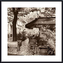 Alan Blaustein 'Cafe, Aix-en-Provence' Metal Framed Art Print