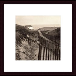 Christine Triebert 'Dune Fence' Wood Framed Art Print