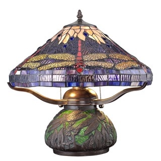 Pine Canopy Monongahela Tiffany-style Dragonfly Table Lamp