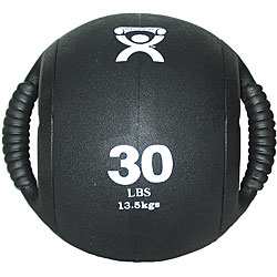 Cando 30-pound Dual-handle Black Medicine Ball