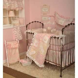 Cotton Tale Girls 4-piece Pink Crib Bedding Set in Heaven Sent