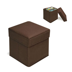 Badger Basket Brown Folding Storage Seats (Pack of 2)