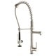 KRAUS Commercial-Style Single-Handle Kitchen Faucet with Pull Down Pre-Rinse Sprayer and Soap Dispenser in Chrome