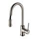 KRAUS Single-Handle Kitchen Faucet with Pull Down Dual-Function Sprayer and Soap Dispenser in Satin Nickel