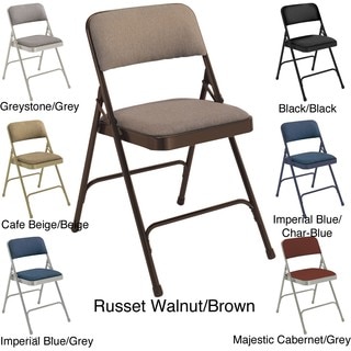 NPS Fabric Upholstered Premium Folding Chairs (Pack of 4)