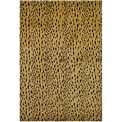 Safavieh Handmade Soho Leopard Skin Beige New Zealand Wool Rug (5' x 8')