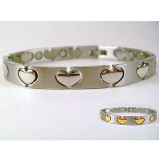 Magnetic Silver Hearts Bracelet