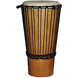 Natural Finish Mahogany 11-inch Ashiko Drum (Indonesia)