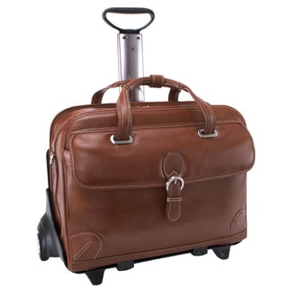 Siamod 'Carugetto' Leather Detachable Wheeled Laptop Case