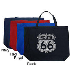 Los Angeles Pop Art Route 66 Large Shopping Tote