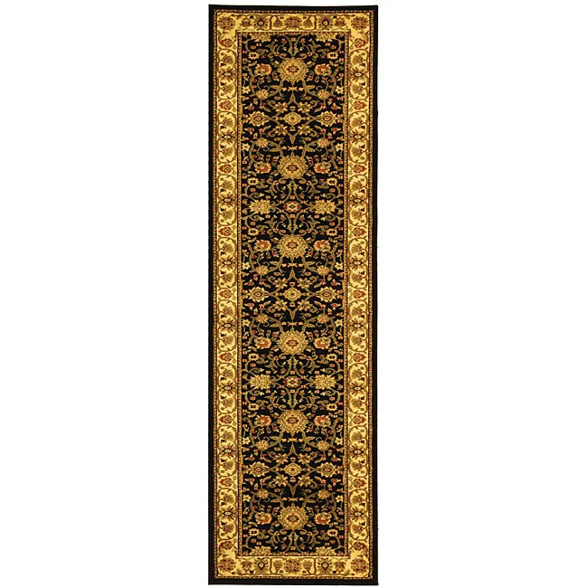 Safavieh Lyndhurst Traditional Oriental Black/ Ivory Runner (2'3 x 20')