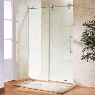 VIGO Clear Glass Frameless Sliding Shower Door