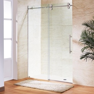 VIGO 72-inch Frameless Shower Door 3/8" Sliding Shower Door