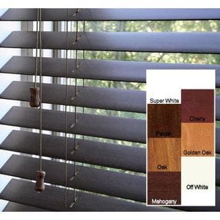 Arlo Blinds Safe-er-grip Customized Real Wood 18-inch Wide Window Blinds