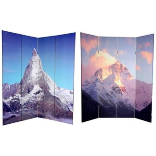 Canvas Double-sided 6-foot Matterhorn/ Everest Room Divider (China)