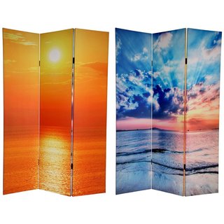 Canvas Double-sided 6-foot Sunset Room Divider (China)