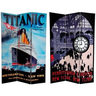 Canvas Double-sided 6-foot Titanic/ Penn Station Room Divider (China)