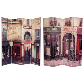 Canvas Double-sided French Cafe 6-foot Room Divider (China)