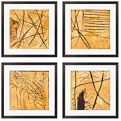 Gallery Direct Caroline Ashton 'Golden Series I-IV' Giclee Framed Prints (Set of 4)