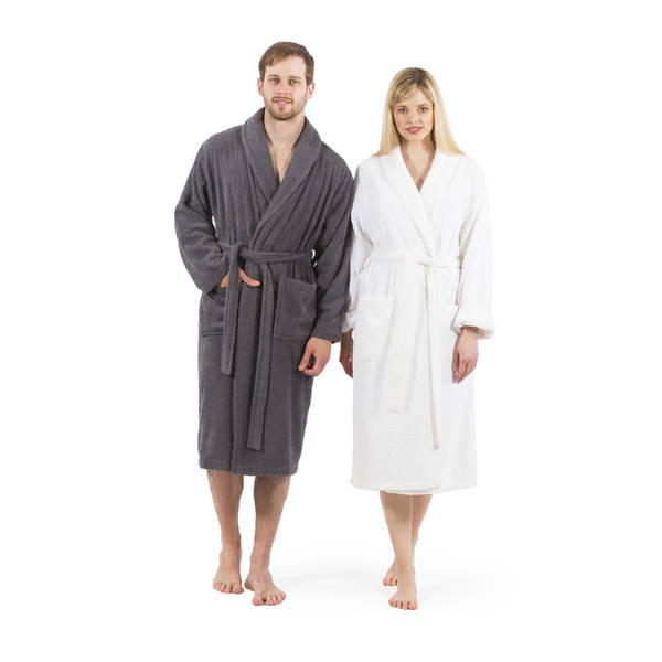 Authentic Hotel Spa Unisex Turkish Cotton Terry Cloth Bath Robe