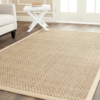 Safavieh Casual Natural Fiber Natural and Beige Border Seagrass Rug (5' x 8')