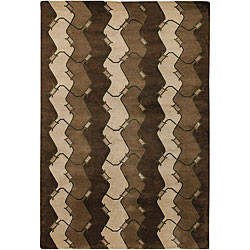 Artist's Loom Hand-knotted Contemporary Abstract Wool Rug (2'x3')
