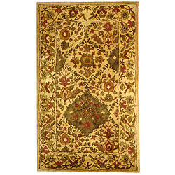 Safavieh Handmade Tabriz Beige/ Olive Wool Rug (3' x 5')