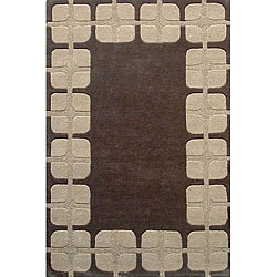 Hand-tufted Box Flooring Wool Rug (5' x 8')