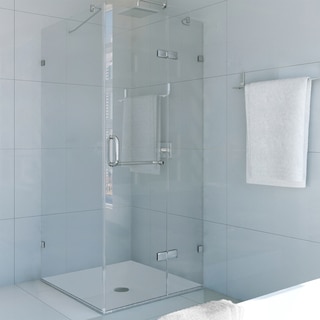 VIGO Frameless Square Clear Shower Enclosure (36 x 36)