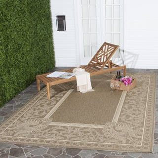 Safavieh Indoor/ Outdoor Abaco Brown/ Natural Rug (6'7 Square)