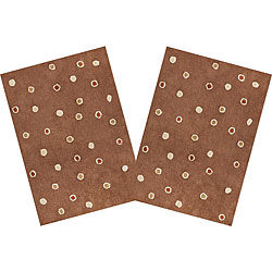 Set of 2 Handmade Chocolate Dots Cotton Rugs (2'6 x 4'2)