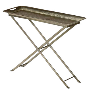 Nickel-plated Iron Antique Butterfly Tray Table (India)
