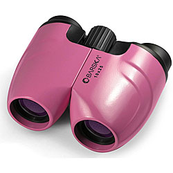 Barska 10x25 Pink Compact Focus-free Sport Binoculars with Pouch