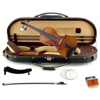 Artist 500 Series 4/4 Full Size Concert Violin with Black Case and Accessory Package