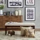 Hawthorne Upholstered Espresso Finish Bench by iNSPIRE Q Bold - Thumbnail 1