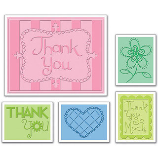 Sizzix Textured Impressions 'Thank You 3' Embossing Folders (Pack of 5)