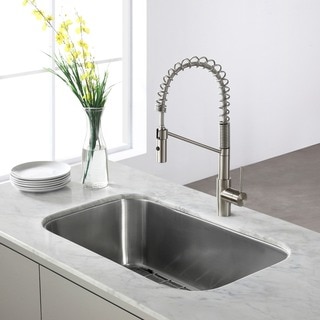 Kraus 31.5-inch Undermount Single Bowl Steel Kitchen Sink