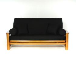 Lifestyle Covers Black Full-size Futon Cover