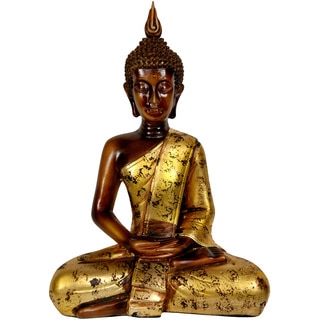 Handmade Thai 16.5-inch Sitting Buddha Statue (China)