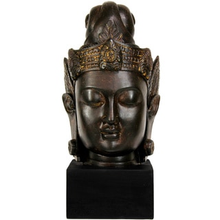 Large 16-inch Cambodian Buddha Head Statue (China)