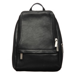 Royce Leather Vaquetta 10-inch Black Knapsack Adjustable Backpack